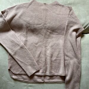 Babaton Ribbed Cowl Neck Sweater - Light Brown